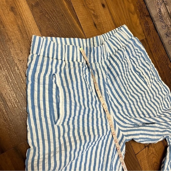 Roller Rabbit Striped Wide Leg Pants Blue White Medium A - Picture 7 of 7